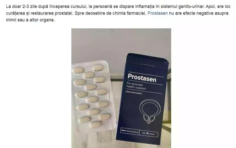 Prostasen – cumpărați în Suceava   Produs natural pentru sănătatea prostatei
