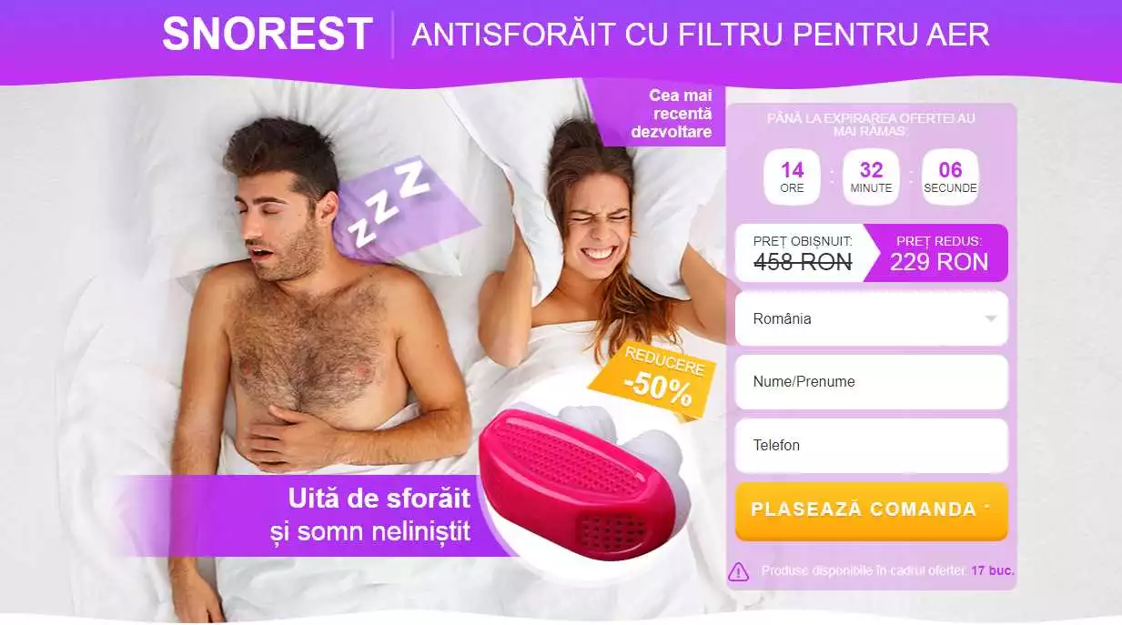 Snorest – remediu eficient împotriva sforăitului disponibil într-o farmacie din Alba Iulia